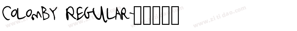 Colomby Regular字体转换
